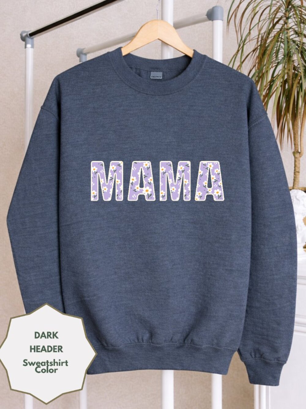 Cozy Personalized Sweatshirt Floral Crewneck Custom Text Pullover Trendy Gift
